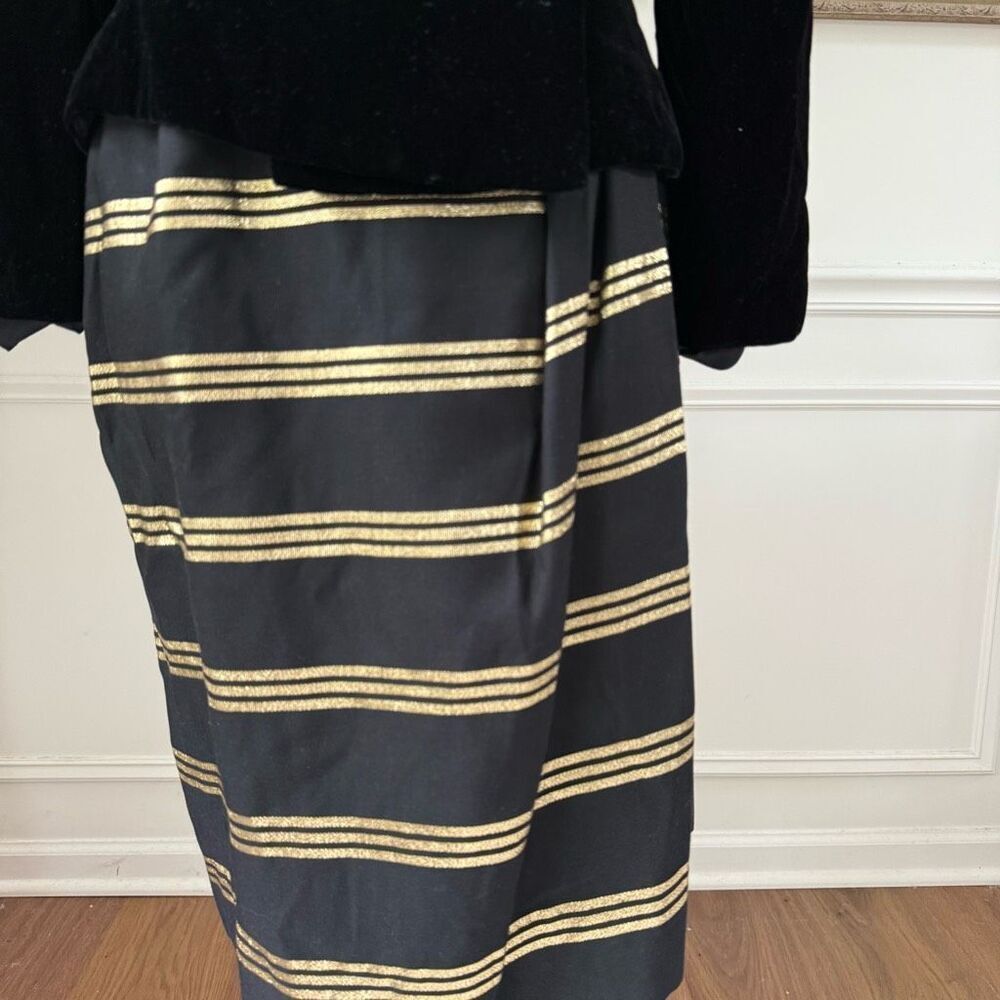 Vintage 80s Albert Nipon 2pc Special Occasion Bla… - image 5